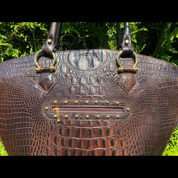Lopez Taibo crocodile embossed tote shoulder bag - Picture 2 of 11